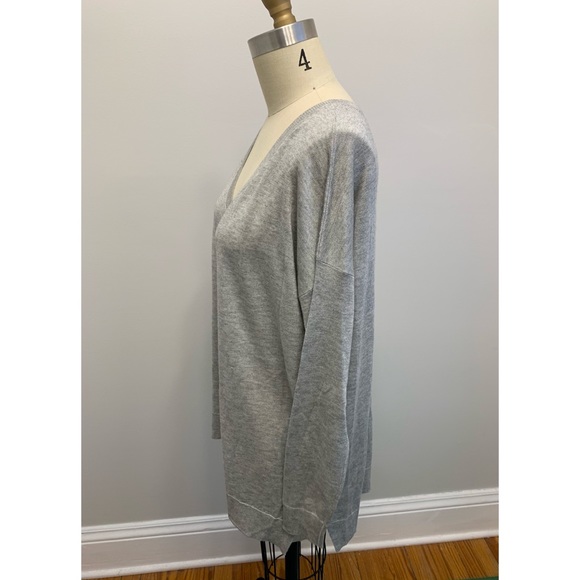 Vince Silk & Cashmere V-Neck Sweater Grey Small - Picture 5 of 11